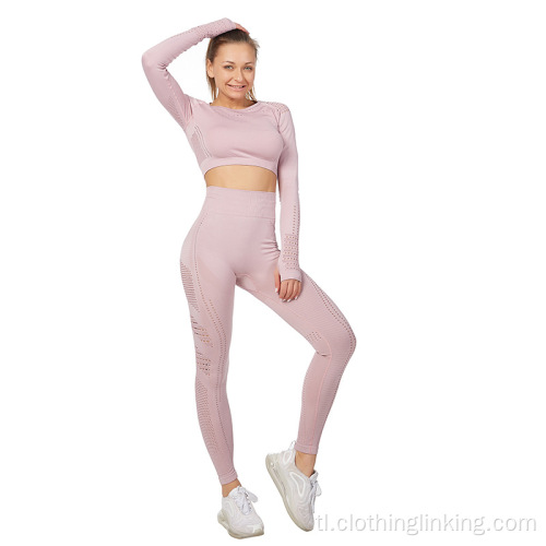 Mga Long Sleeve Tops at High Waist Leggings